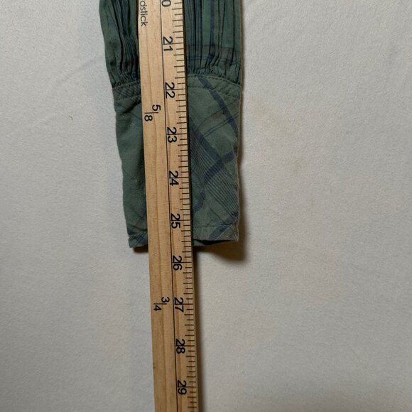 3J Workshop Johnny Was Embroidered Plaid Snap Shirt Green M Y2K Rock N Roll - Picture 11 of 12